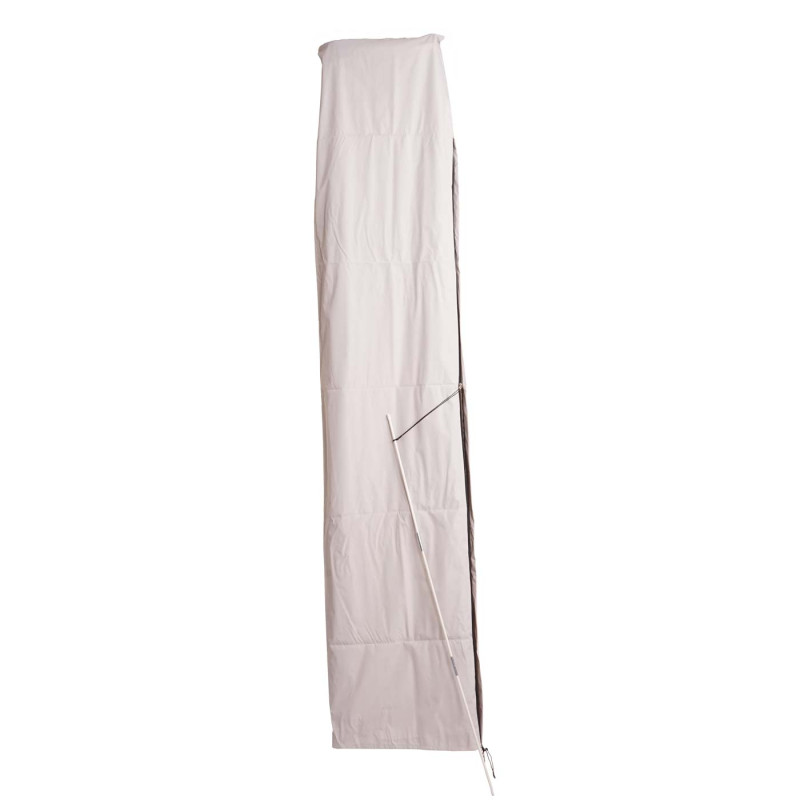 Housse de protection pour parasol jusqu'à 3,5 m, housse avec fermeture éclair - gris crème