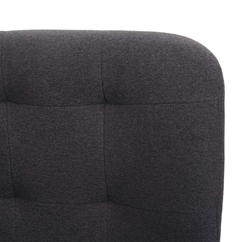 Chaise de bureau pivotante, réglable en hauteur - tissu gris foncé, pied noir
