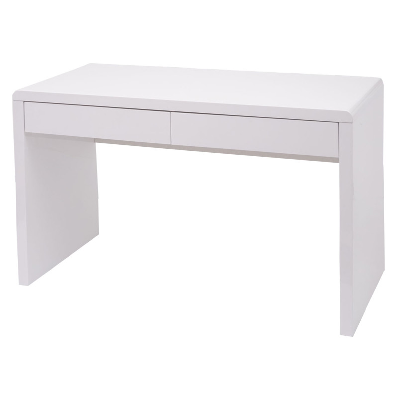 Bureau bureau informatique table de travail, blanc brillant - 100x60cm