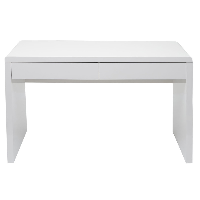 Bureau bureau informatique table de travail, blanc brillant - 100x60cm