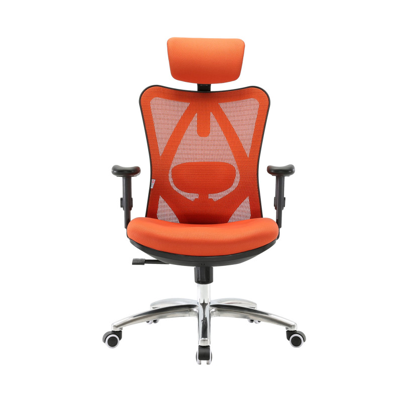 Chaise de bureau SIHOO Chaise de bureau, ergonomique, charge max. 150kg - sans repose-pieds, orange