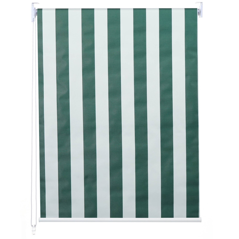 Store à enrouleur pour fenêtres, avec chaîne, avec perçage, isolation, opaque, 120 x 160 - vert/blanc