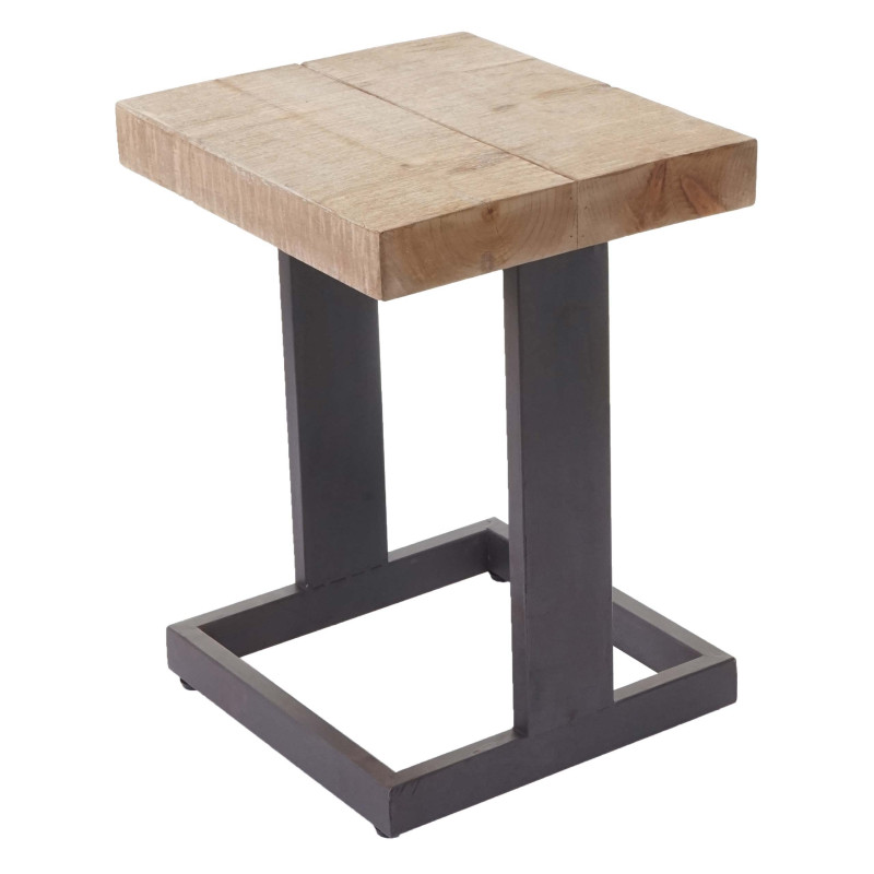 Tabouret repose-pieds, tabouret en bois massif de sapin, rustique 48x36x32cm