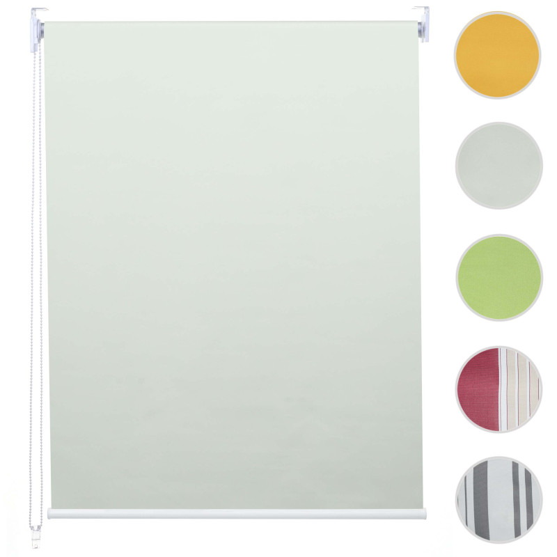 Store à enrouleur pour fenêtres, avec chaîne, avec perçage, opaque, 100 x 160 - couleur crème