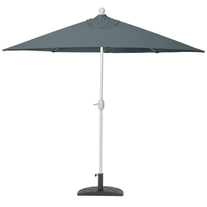 Parasol Parla en alu, hémicycle, parasol de balcon UV 50+ - 300cm anthracite avec pied