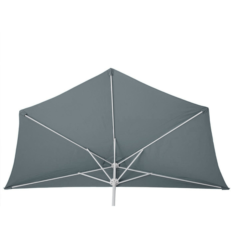 Parasol Parla en alu, hémicycle, parasol de balcon UV 50+ - 270cm anthracite avec pied