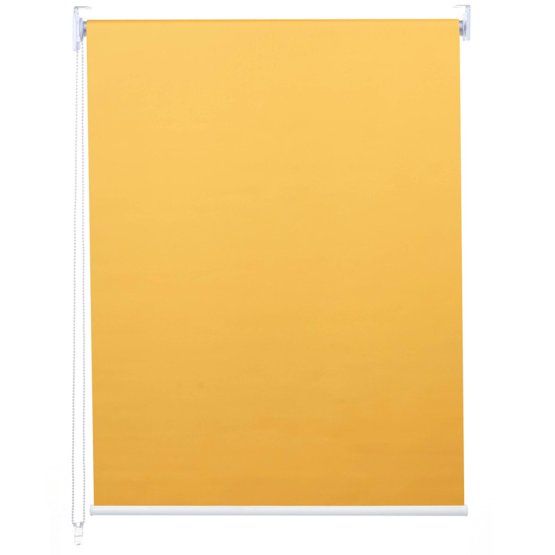 Store à enrouleur pour fenêtres, avec chaîne, avec perçage, isolation, opaque, 100 x 230 - jaune