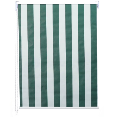 Store à enrouleur pour fenêtres, avec chaîne, avec perçage, isolation, opaque, 110 x 230 - vert/blanc