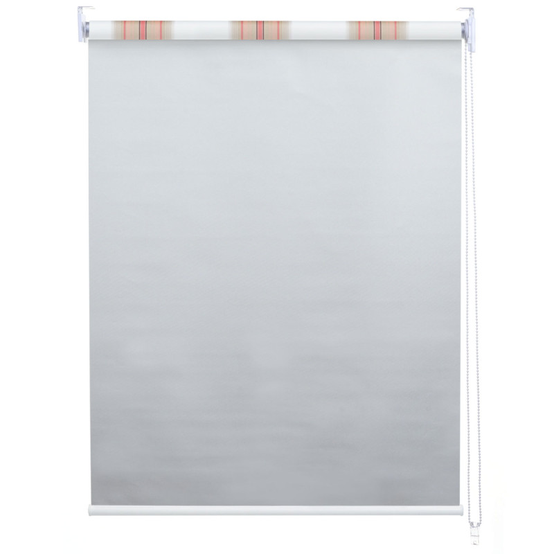 Store à enrouleur pour fenêtres, avec chaîne, avec perçage, opaque, 100 x 230 - blanc/rouge/beige