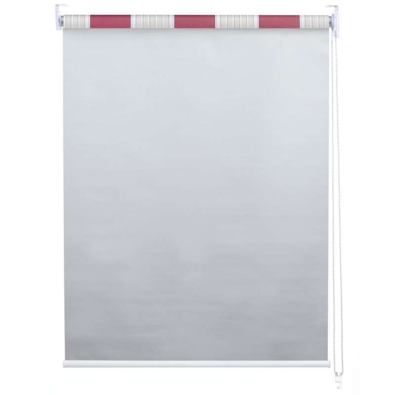 Store à enrouleur pour fenêtres, avec chaîne, avec perçage, opaque, 50 x 160 - rouge/blanc/beige
