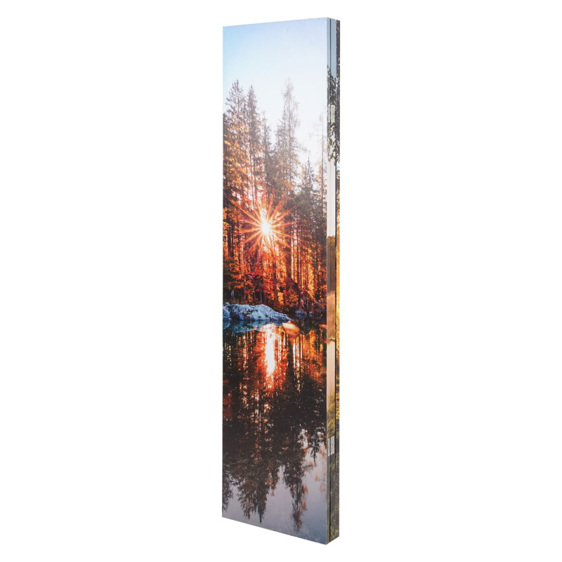 Paravent photo avec isolation phonique séparateur de pièce acoustique cloison pare-vue, MVG - 180x122cm Waldsee