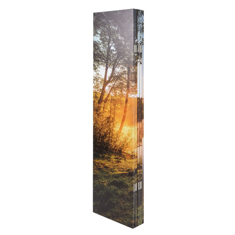 Paravent photo avec isolation phonique séparateur de pièce acoustique cloison pare-vue, MVG - 180x204cm Waldsee