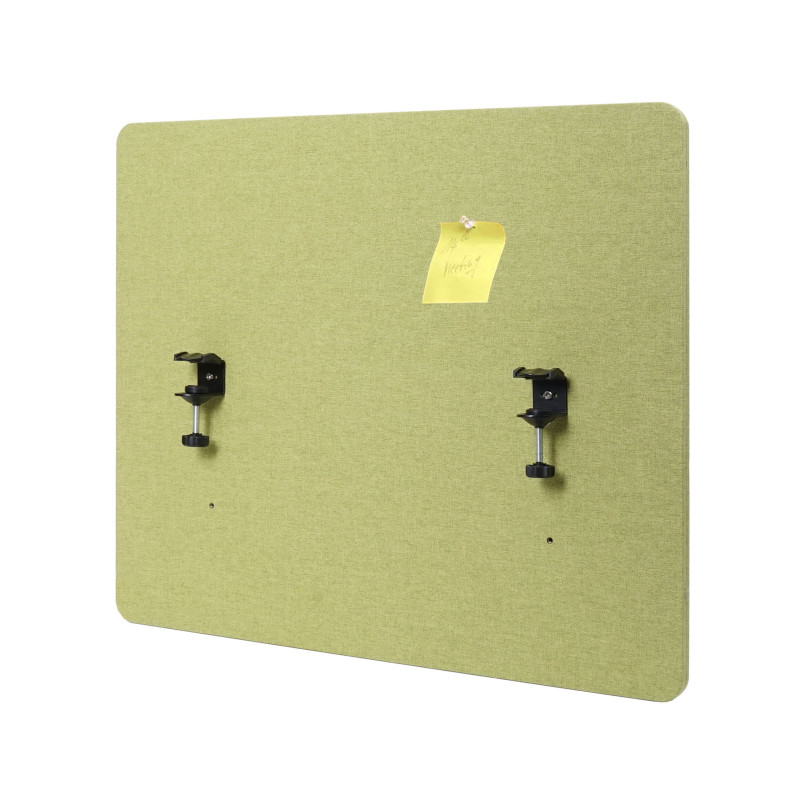 Cloison acoustique de bureau protection visuelle de bureau Tableau d'affichage, double paroi tissu/textile - 60x75cm vert