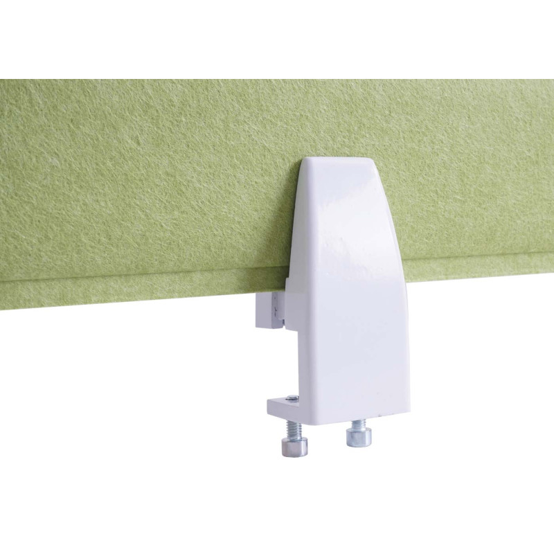 Cloison de bureau écran de bureau Tableau d'affichage, insonorisation tissu/textile avec gaufrage - 100x30cm vert