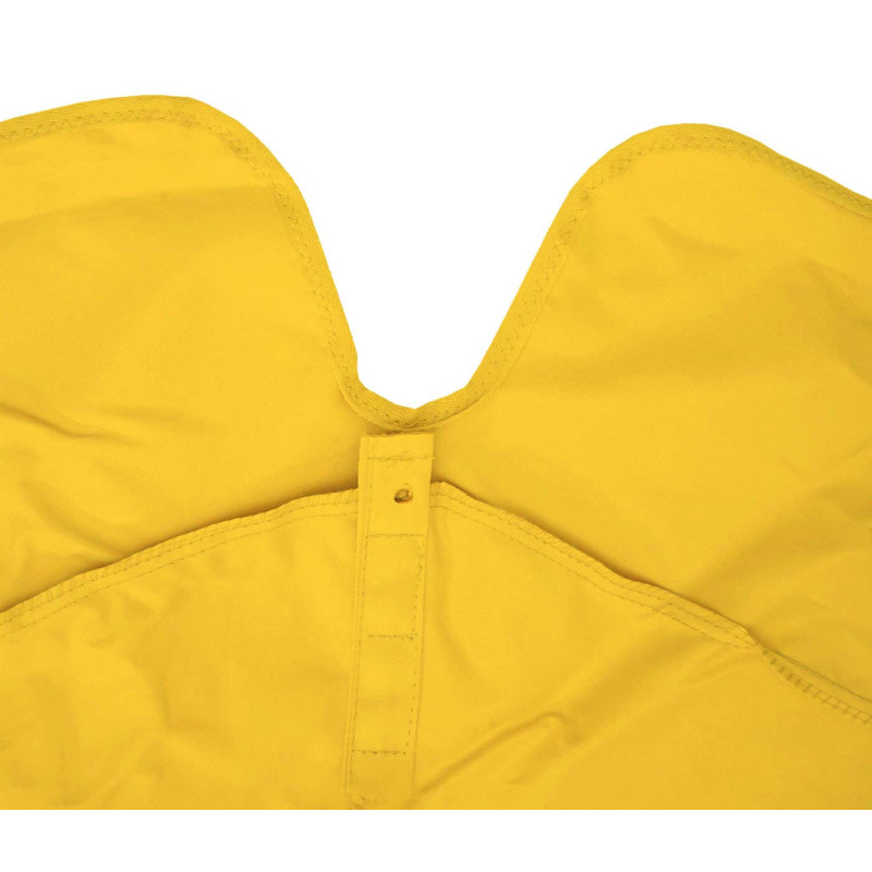 Parasol Meran Pro, parasol de marché gastronomique avec volant Ø 5m polyester/alu 28kg - jaune sans support