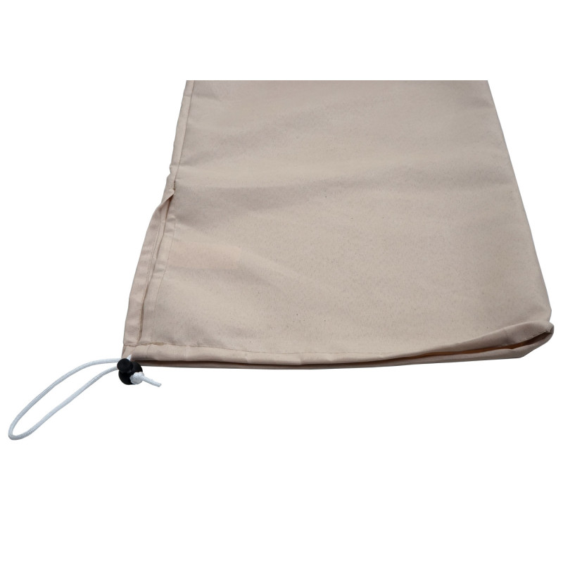 Housse de protection pour demi-parasol Parla de 3m, housse Cover avec cordon de serrage - crème