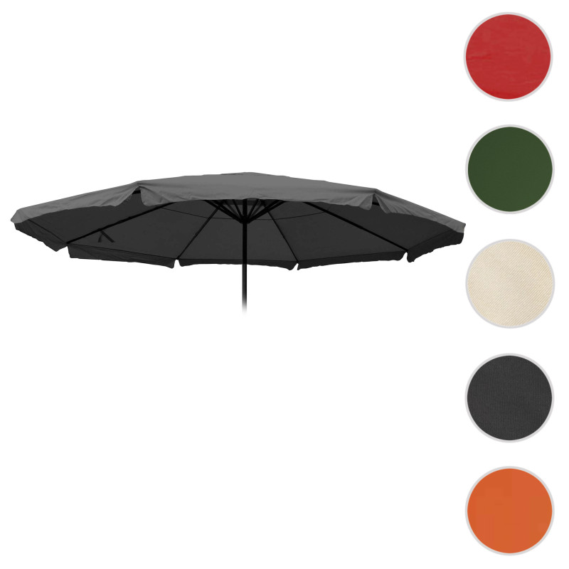 Housse de rechange pour parasol Meran Pro, parasol de marché gastronomique avec volant Ø 5m, polyester - jaune