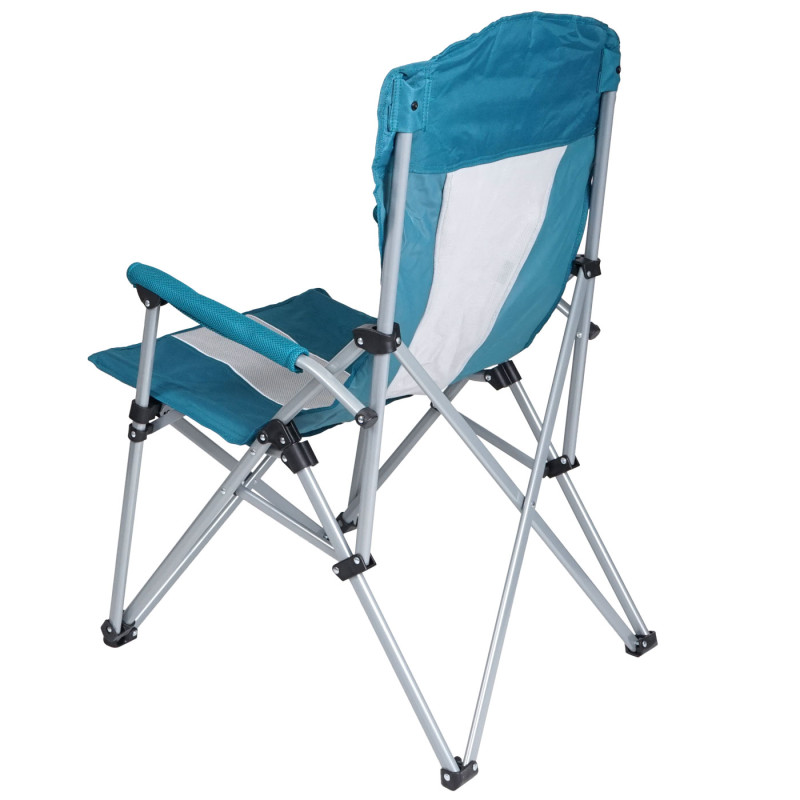 Chaise de camping pliante de pêcheur chaise de régie, lavable housse de protection acier tissu/textile - turquoise