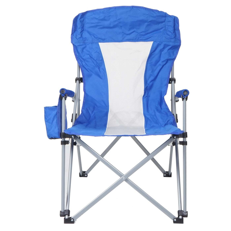 Chaise de camping chaise pliante chaise de pêcheur chaise de régie, lavable housse de protection acier tissu/textile - bleu