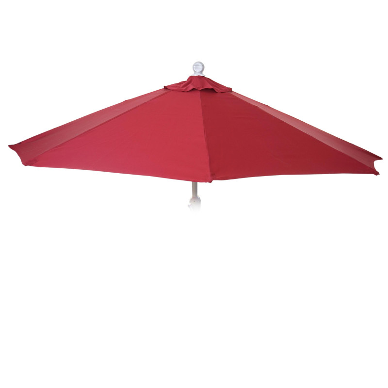 Housse de rechange pour parasol demi-rond Parla, housse de rechange pour parasol, 300cm tissu/textile UV 50+ 3kg - bordeaux
