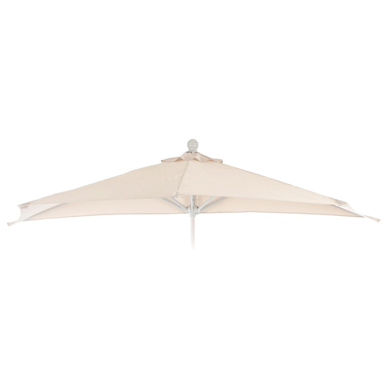 Housse de rechange pour parasol demi-rond Parla, housse de rechange pour parasol, 300cm tissu/textile UV 50+ 3kg - crème