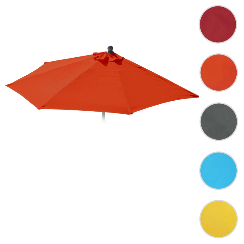 Housse de rechange pour parasol semi-circulaire Parla, housse de parasol de rechange, 270cm tissu/textile UV 50+ 3kg - vert