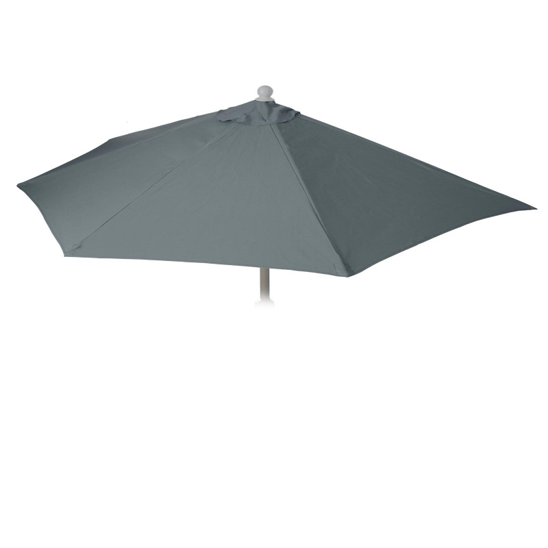 Housse de rechange pour parasol demi-rond Parla, housse de parasol de rechange, 270cm tissu/textile UV 50+ 3kg - anthracite