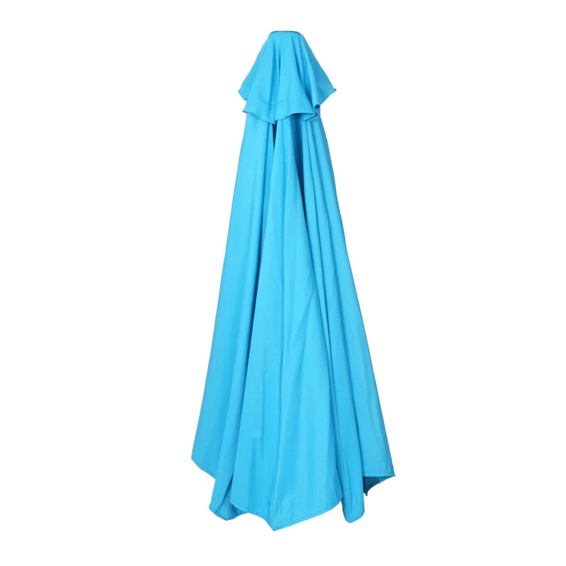 Housse de rechange pour parasol semi-circulaire Parla, 270cm tissu/textile UV 50+ 3kg - turquoise