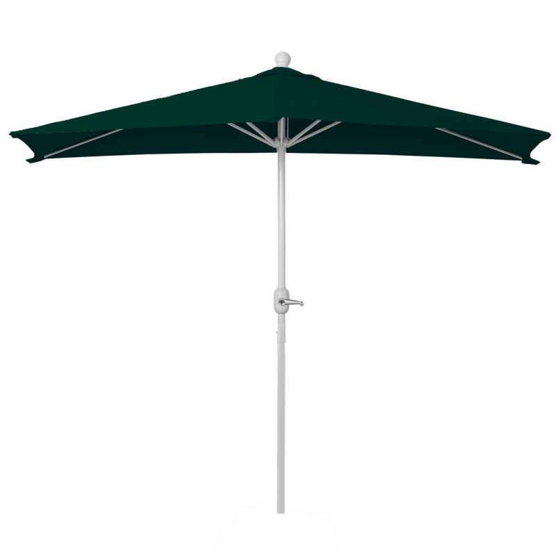 Parasol demi-rond Parla, demi-parasol balcon, UV 50+ polyester/alu 3kg - 300cm vert sans support