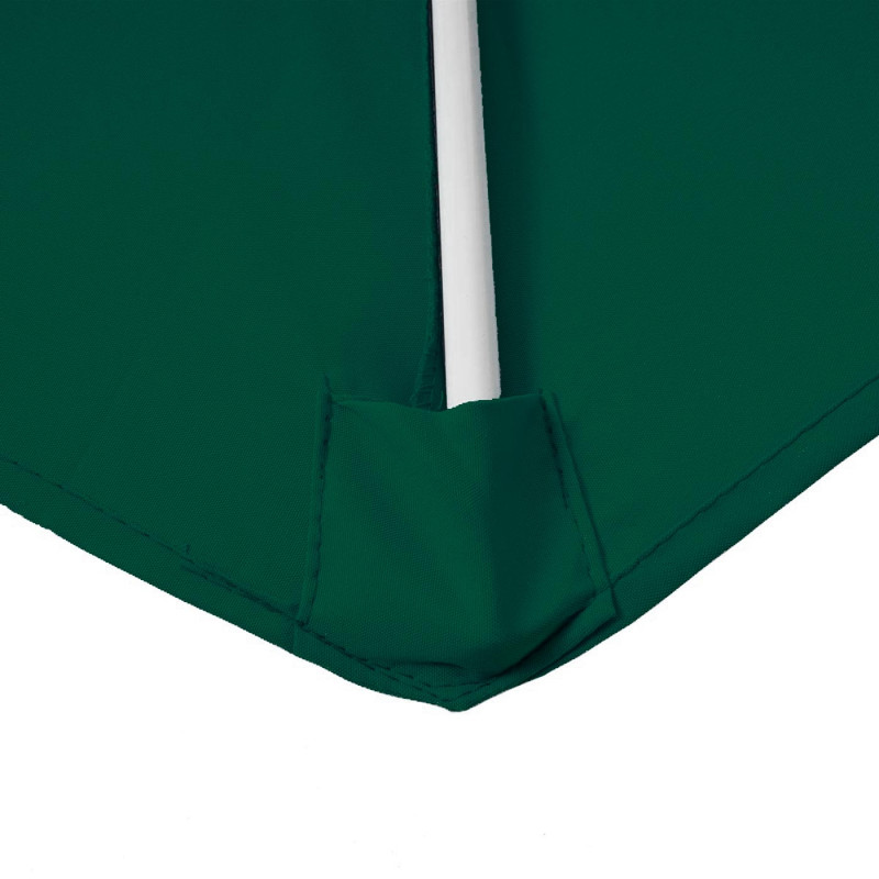 Parasol semi-circulaire Parla, demi-parasol balcon, UV 50+ polyester/alu 3kg - 300cm vert avec support