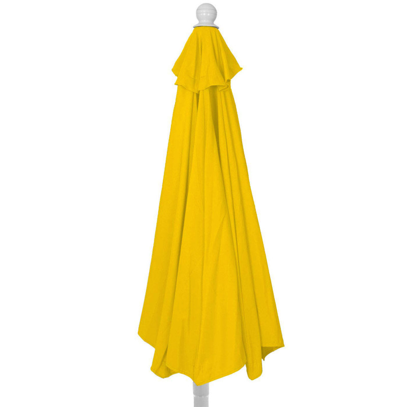 Parasol demi-rond Parla, demi-parasol balcon, UV 50+ polyester/alu 3kg - 300cm jaune avec support