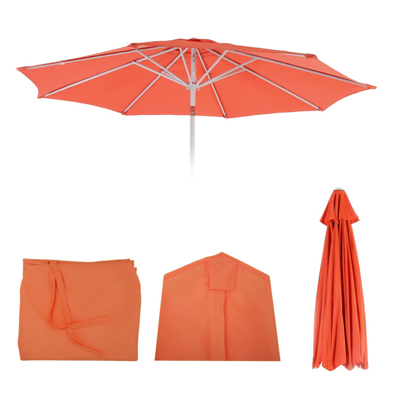 Housse de rechange pour parasol N18, housse de parasol de rechange, Ø 2,7m tissu/textile 5kg - terracotta