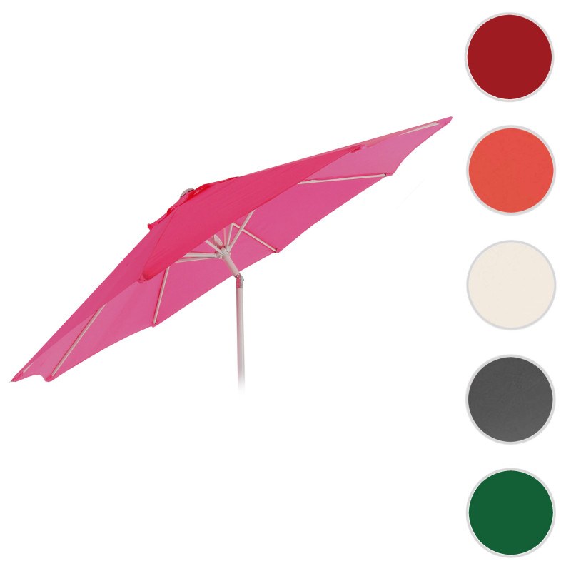 Housse de rechange pour parasol N19, housse de parasol de rechange, Ø 3m tissu/textile 5kg - rose
