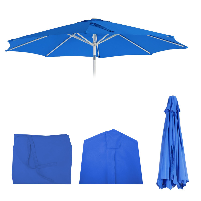 Housse de rechange pour parasol N19, housse de parasol de rechange, Ø 3m tissu/textile 5kg - bleu