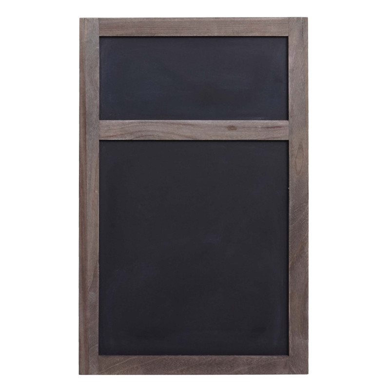 Tableau publicitaire tableau noir, 55x34x2cm, bois shabby look vintage - gris-brun