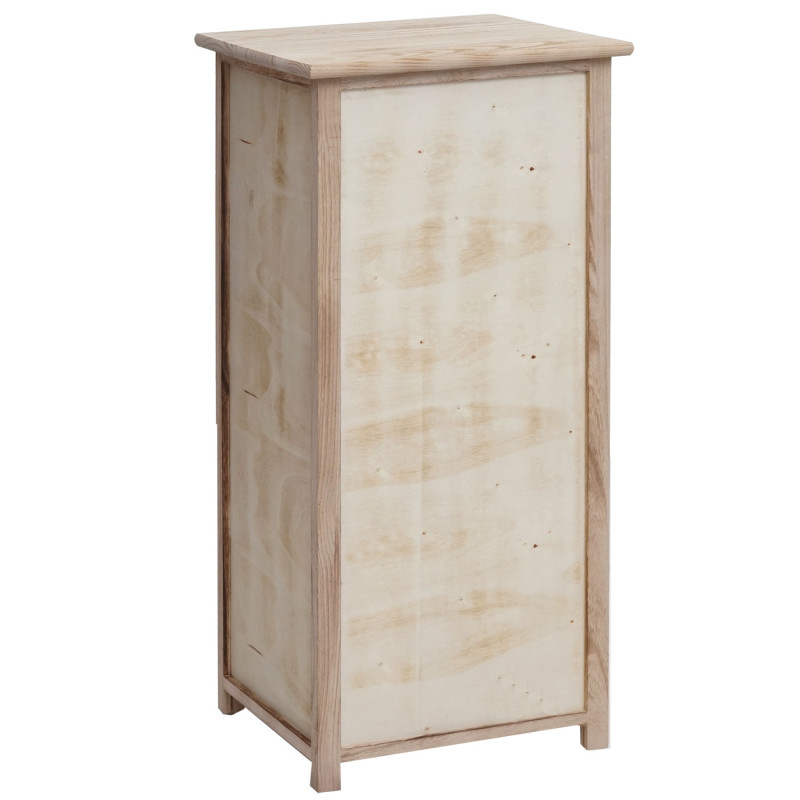 Commode avec paniers, armoire à tiroirs, bois 83x40x29cm - naturel, paniers marron clair