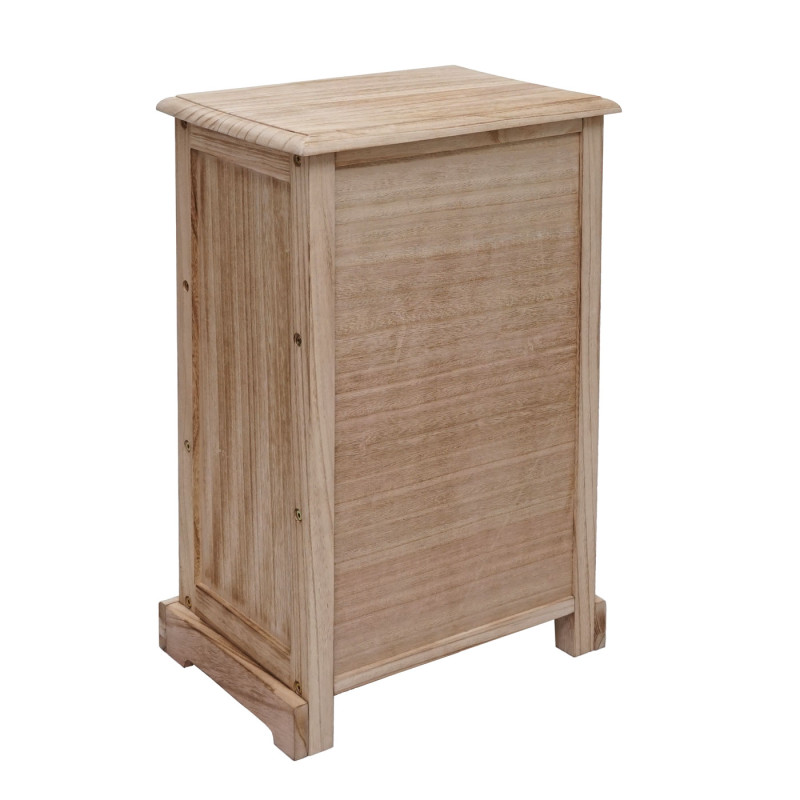 Commode armoire à tiroirs, bois rotin 63x40x28cm - couleur naturelle