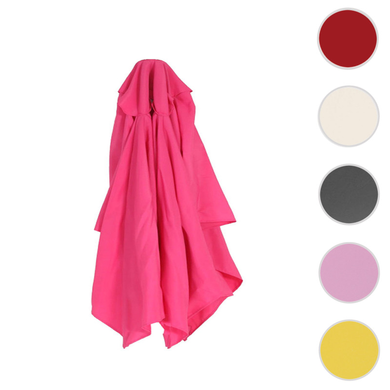 Housse de rechange pour parasol N23, housse de rechange pour parasol, 2x3m rectangulaire tissu/textile 4,5kg UV 50+ - rose