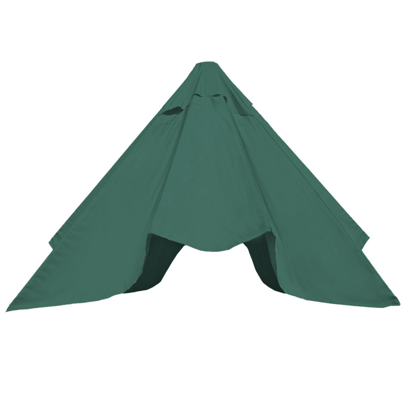 Housse de rechange pour parasol Florida, housse de rechange pour parasol, Ø 3,5m polyester 8 baleines - vert