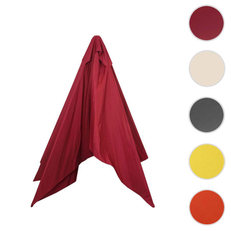 Housse de rechange pour parasol Florida, housse de rechange pour parasol, Ø 3m polyester 6 baleines - rouge