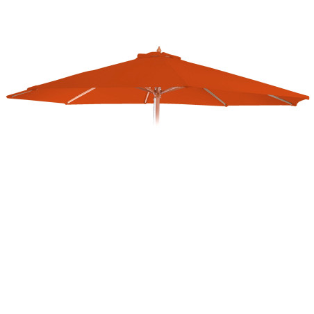 Housse de rechange pour parasol Florida, housse de rechange pour parasol, Ø 3m polyester 6 baleines - terracotta