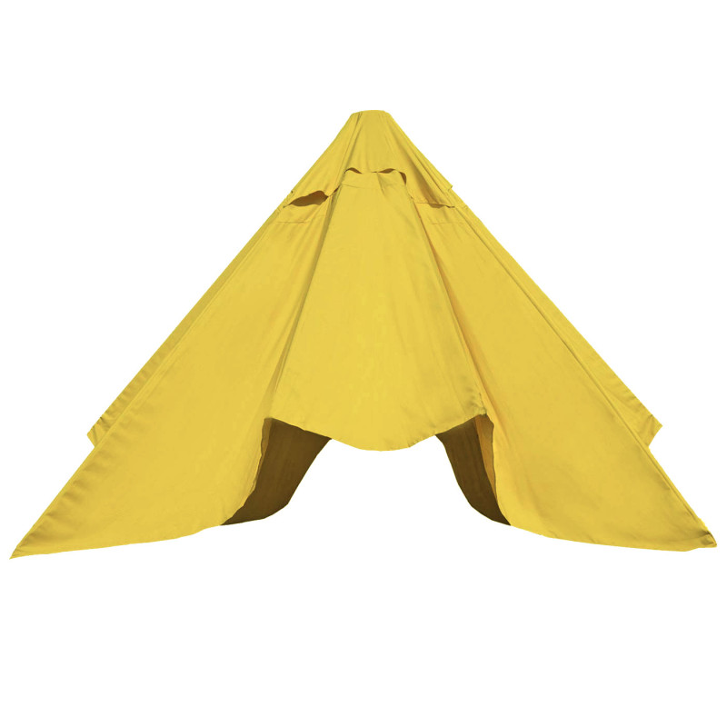 Housse de rechange pour parasol Florida, housse de rechange pour parasol, Ø 3m polyester 6 baleines - jaune