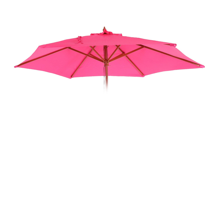 Housse de rechange pour parasol Florida, housse de rechange pour parasol, Ø 3m polyester 6 baleines - rose