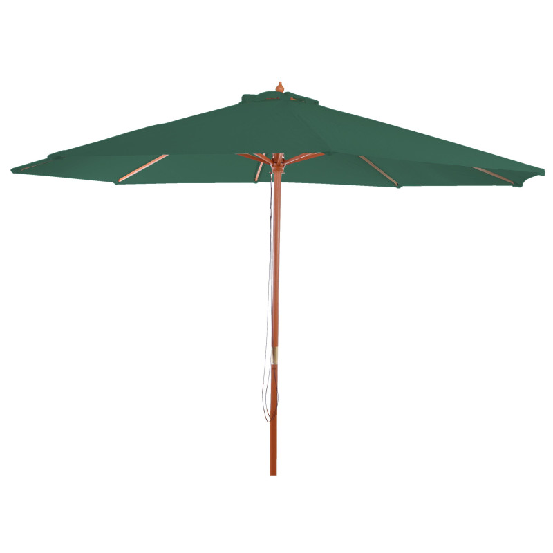 Parasol Florida, parasol de marché, Ø 3,5m polyester/bois 7kg - vert