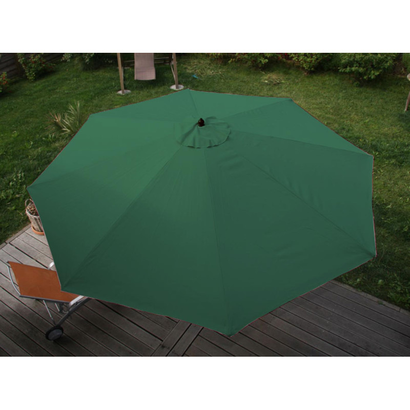 Parasol Florida, parasol de marché, Ø 3,5m polyester/bois 7kg - vert