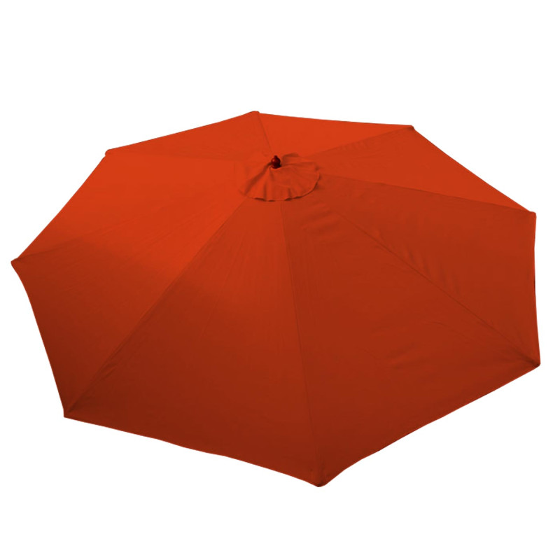 Parasol Florida, parasol de marché, Ø 3,5m polyester/bois 7kg - terre-cuite