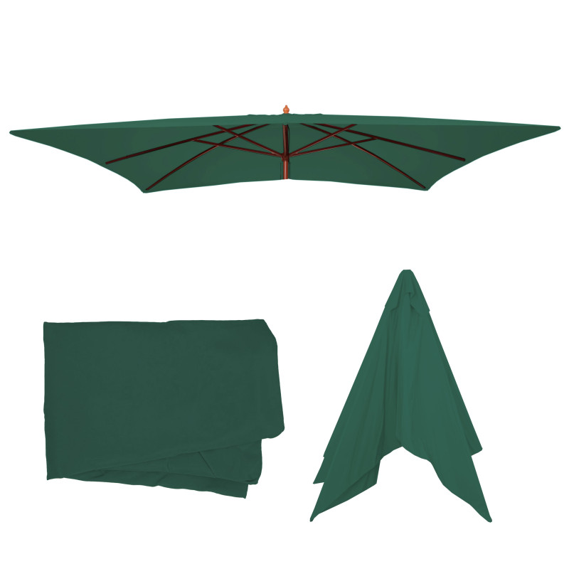 Housse de rechange pour parasol Florida 3x4m, housse de rechange pour parasol, polyester - vert