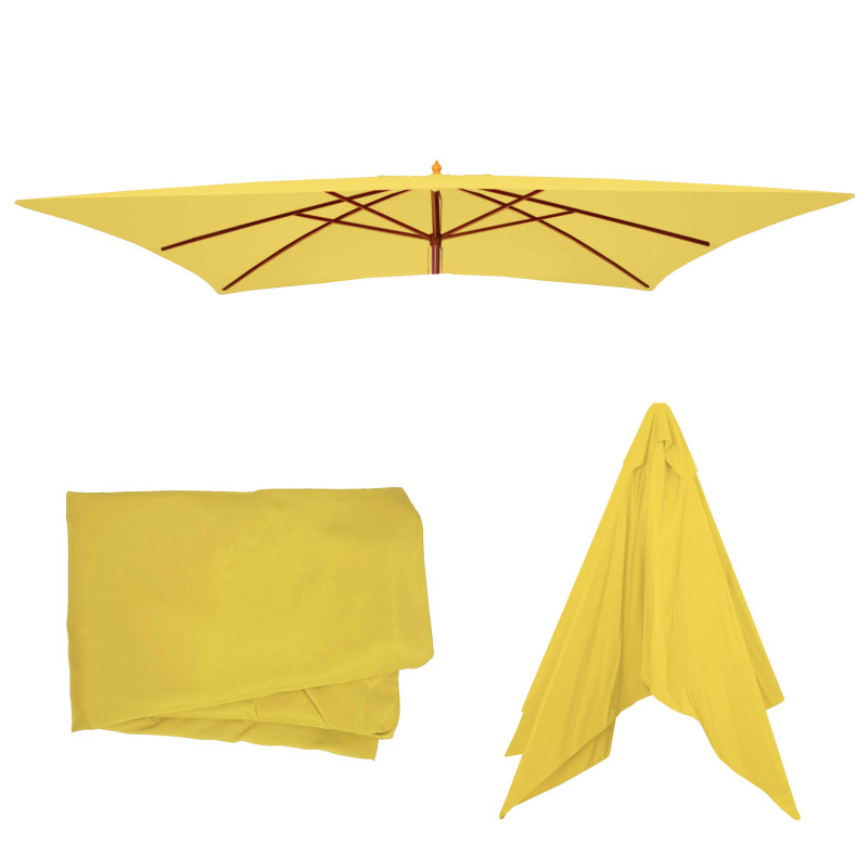 Housse de rechange pour parasol Florida 3x4m, housse de rechange pour parasol, polyester - jaune