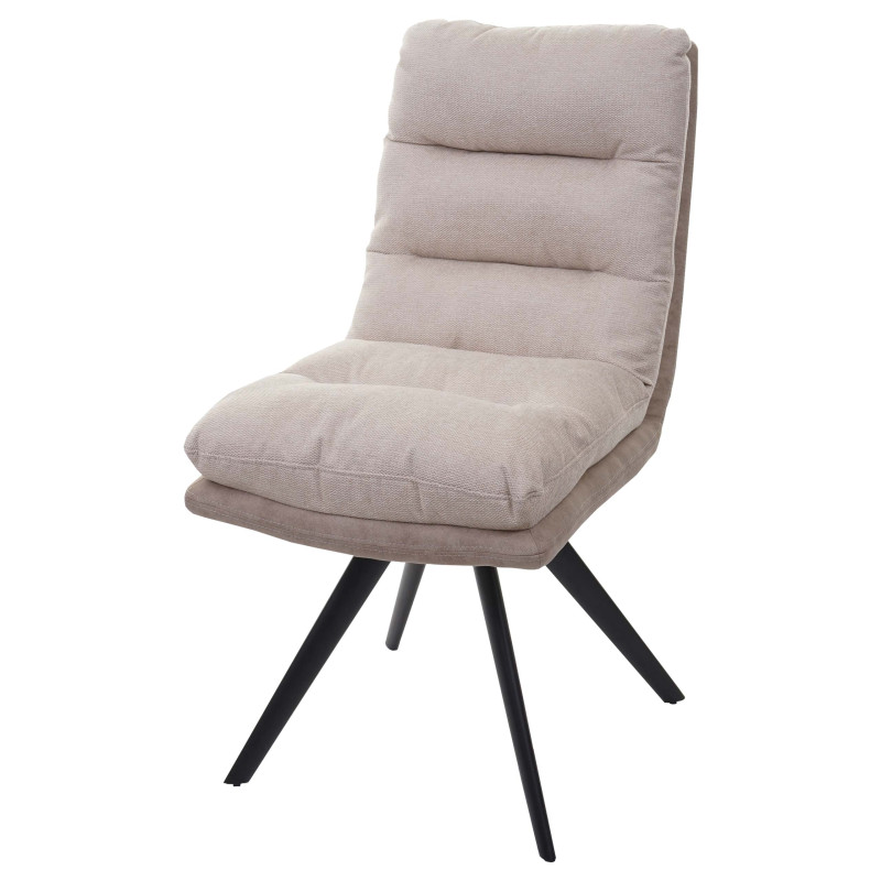 Chaise de salle à manger  chaise, pivotante Auto-Position tissu/textile - crème