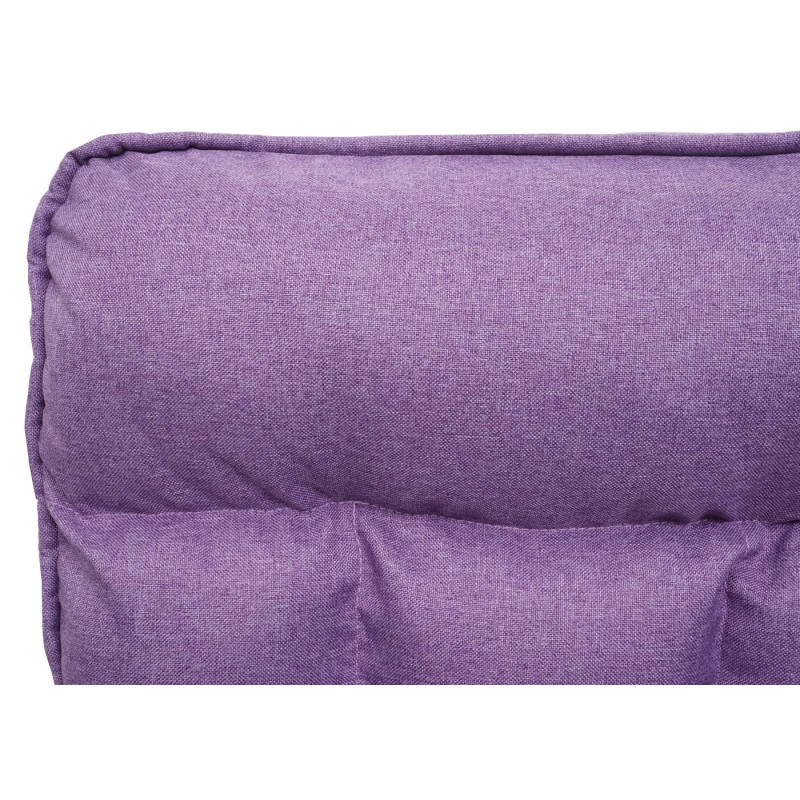 Chaise de salle à manger capacité de charge 160kg dossier réglable métal - tissu/textile lilas